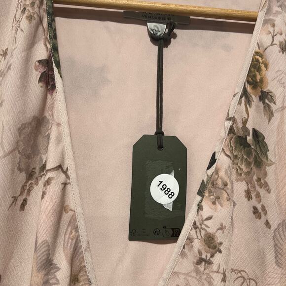 AllSaints Women's Ari Peggy Floral Print Mini  Dresses Multicolor Size US 10 - Picture 11 of 11